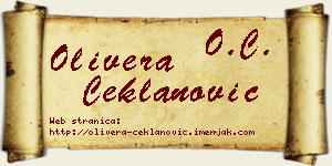 Olivera Čeklanović vizit kartica